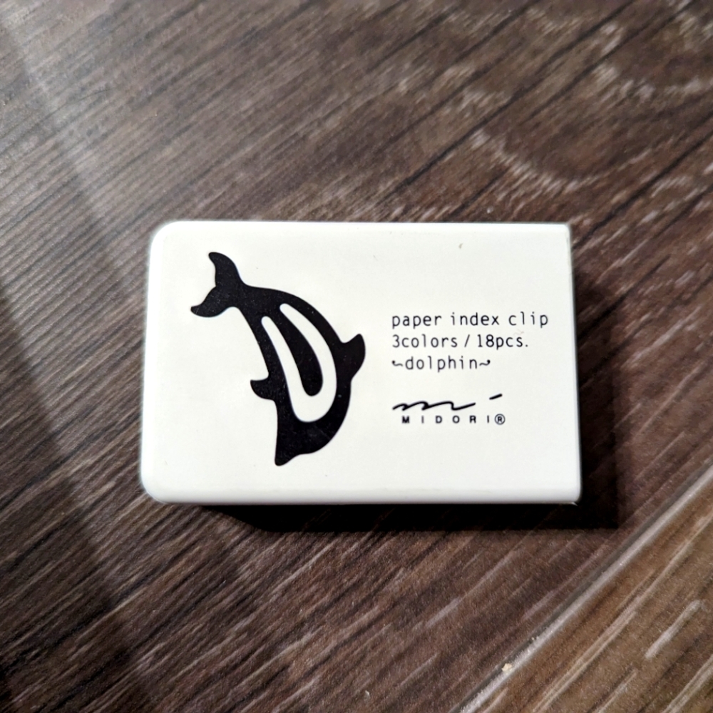 2/$5 Midori Index Clip, Dolphin, 3 Color Assorted